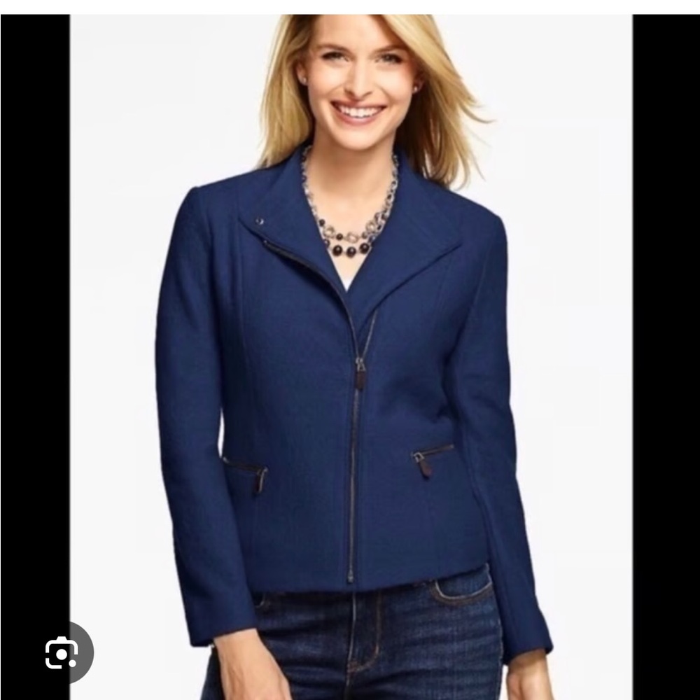Talbots Wool-Blend Full Zip Sweater Jacket, Women’s Size 10 Petite